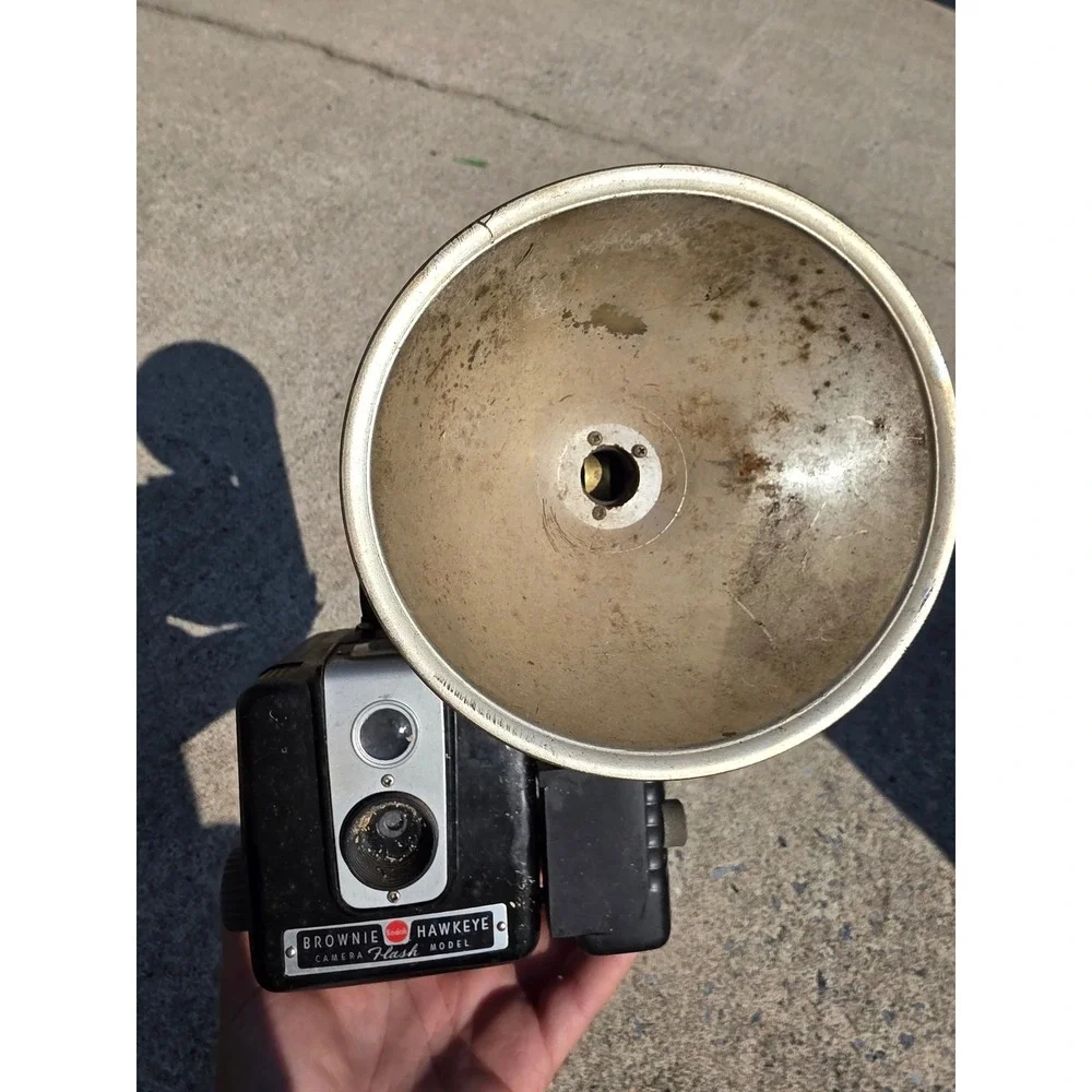 Vintage Kodak Brownie Hawkeye Flash Model Camera with Kodalite Flashholder